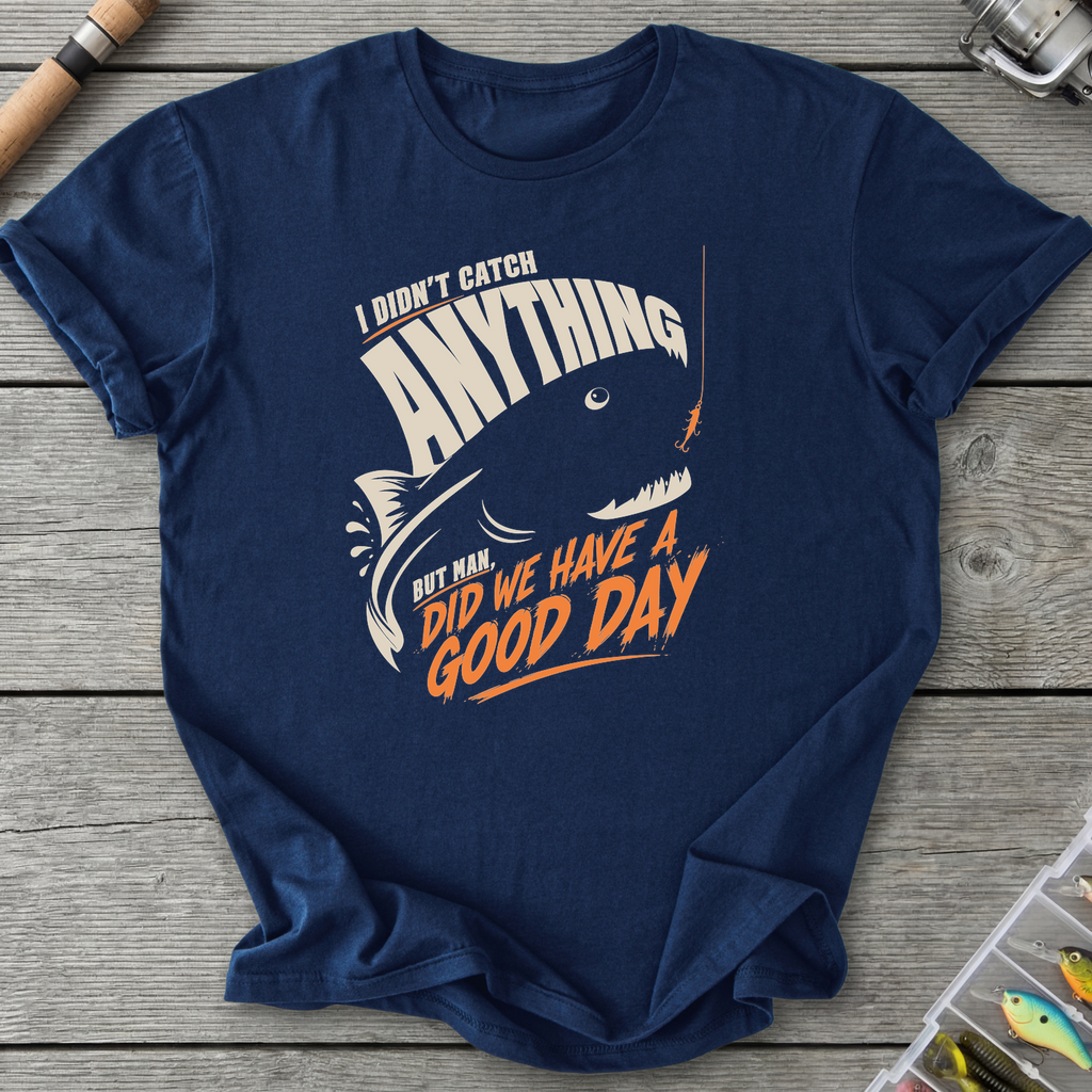 Good Day Fishing T-Shirt in Navy | River Giants Club