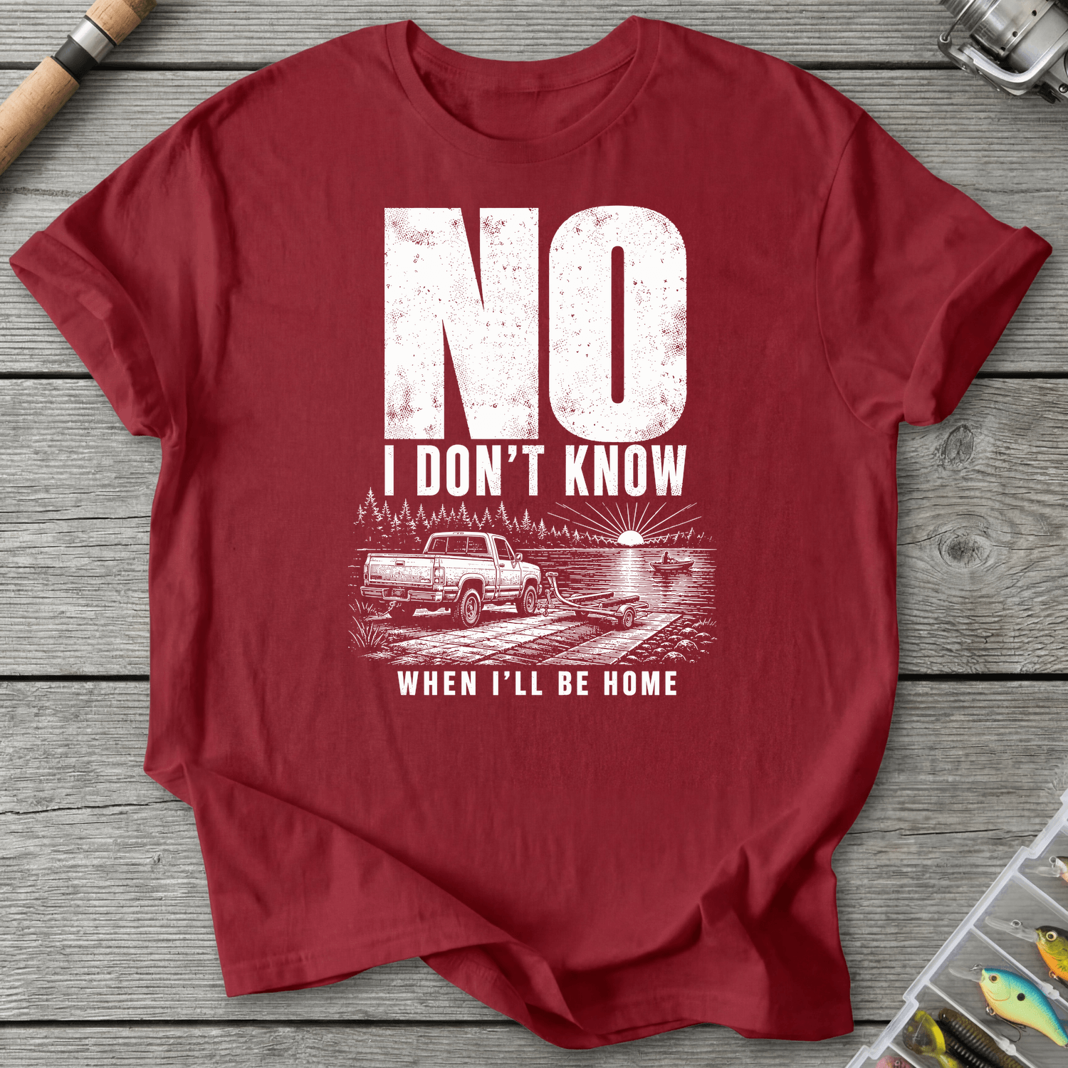 Home Time Unknown T-Shirt in Antique Cherry Red | River Giants Club
