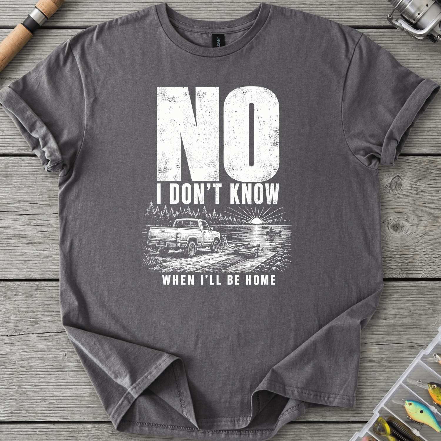 Home Time Unknown T-Shirt in Charcoal | River Giants Club