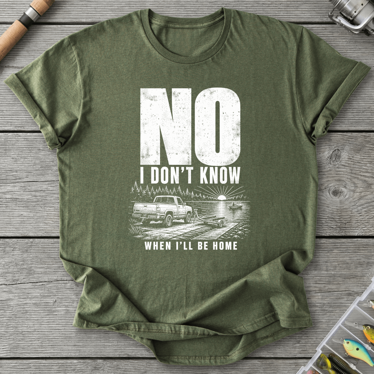Home Time Unknown T-Shirt in Military Green | River Giants Club