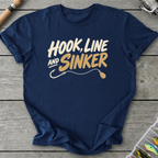 Hook Line And Sinker T-Shirt in Navy | River Giants Club