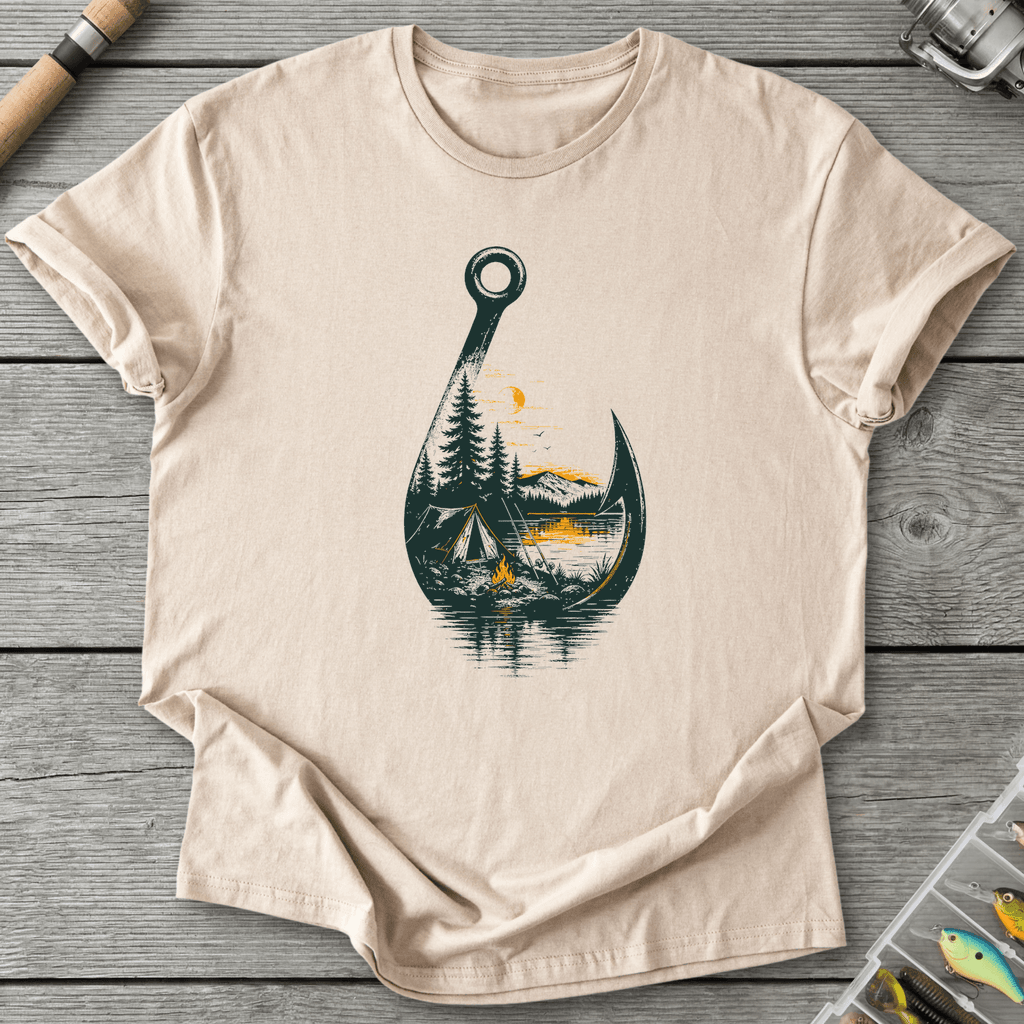 Hook With View T-Shirt in Sand | River Giants Club