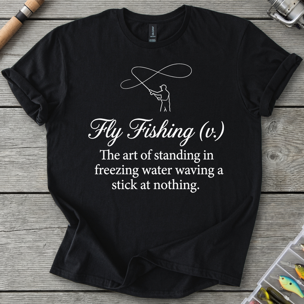 Hy Fishing V Fisherman T-Shirt in Black | River Giants Club