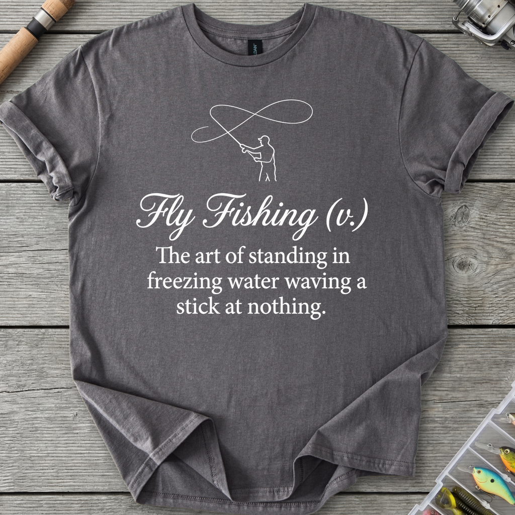 Hy Fishing V Fisherman T-Shirt in Charcoal | River Giants Club