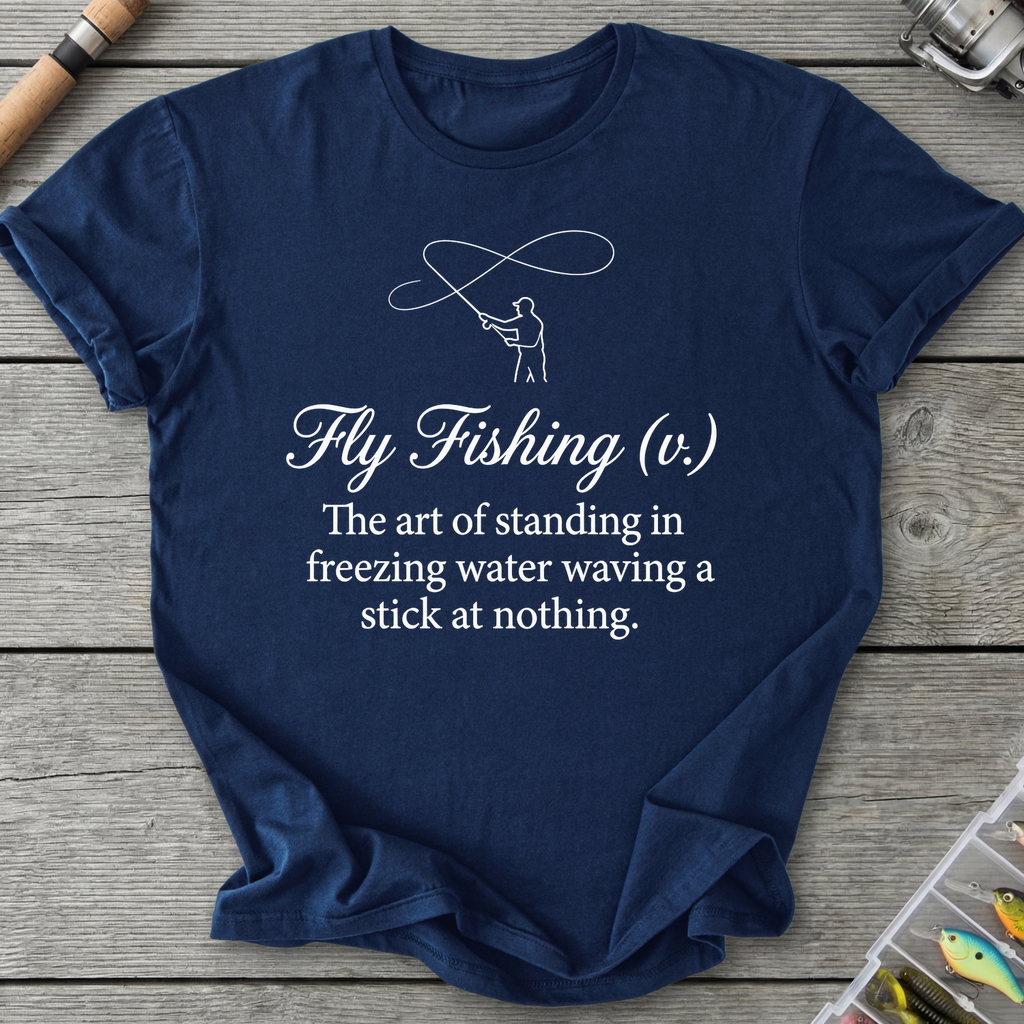 Hy Fishing V Fisherman T-Shirt in Navy | River Giants Club