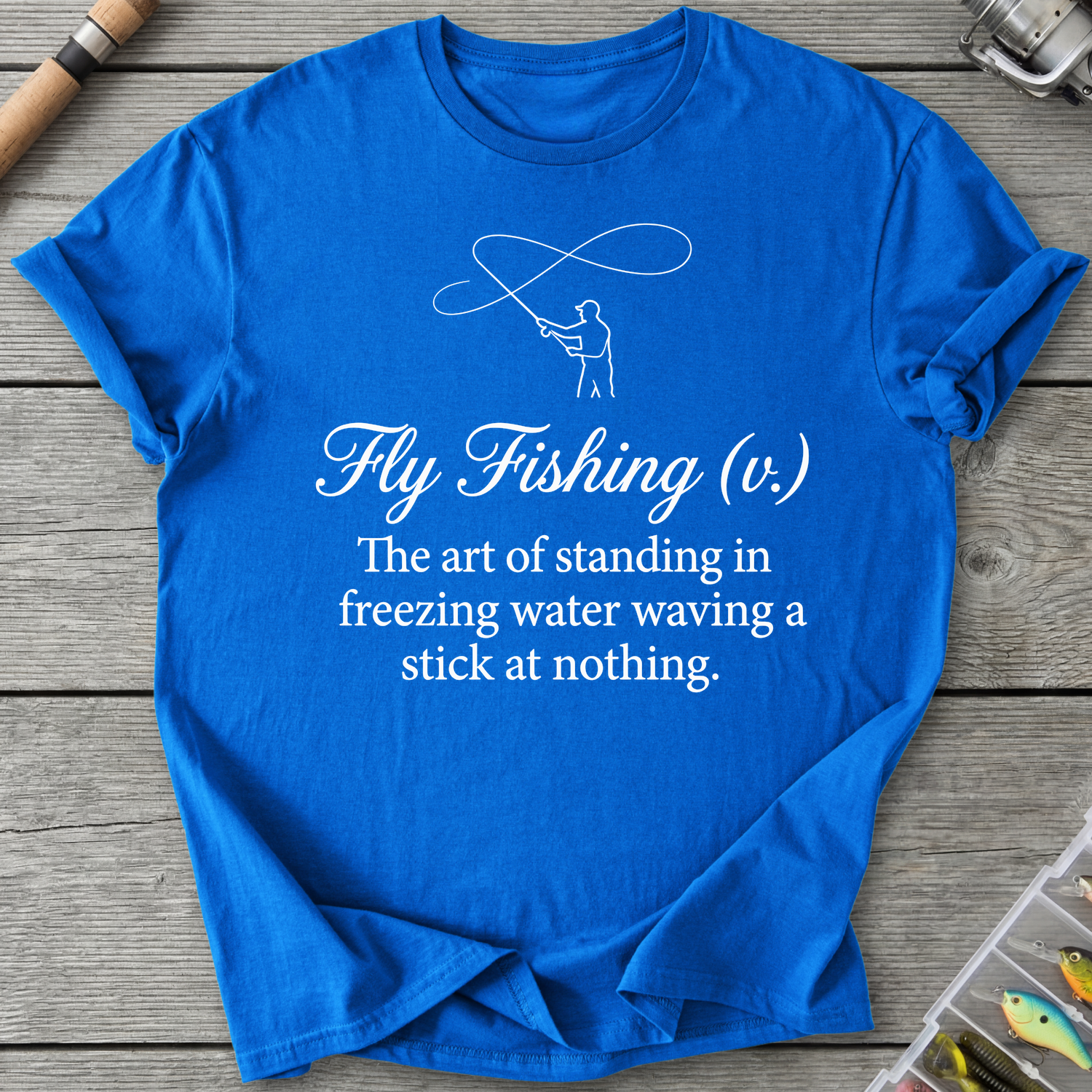 Hy Fishing V Fisherman T-Shirt in Royal | River Giants Club