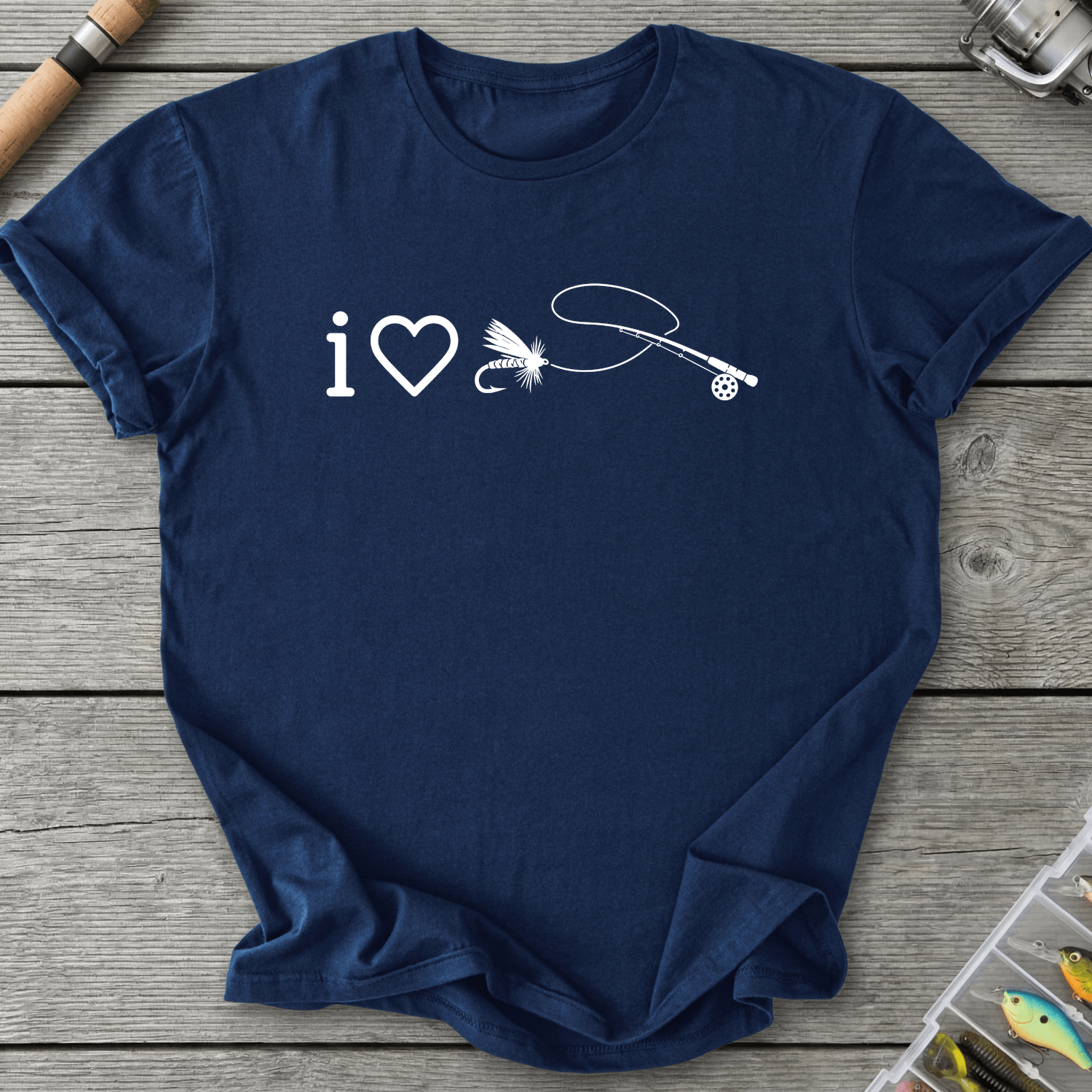 I Love Flyfishing T-Shirt in Navy | River Giants Club