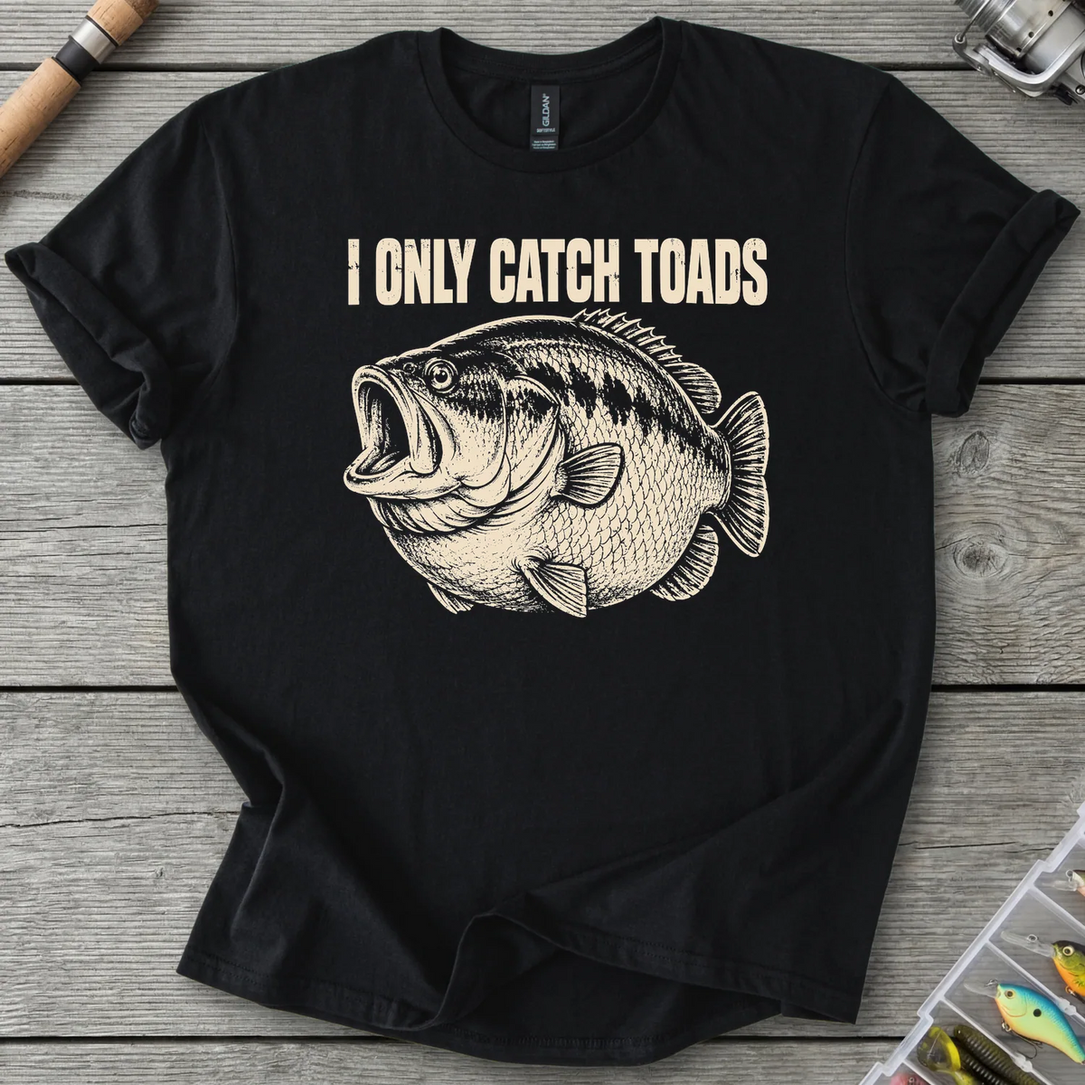 I Only Catch Toads T-Shirt in Black | River Giants Club