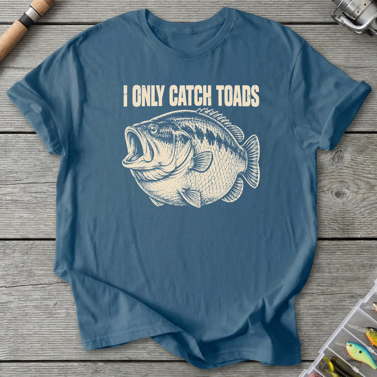 I Only Catch Toads T-Shirt in Indigo Blue | River Giants Club