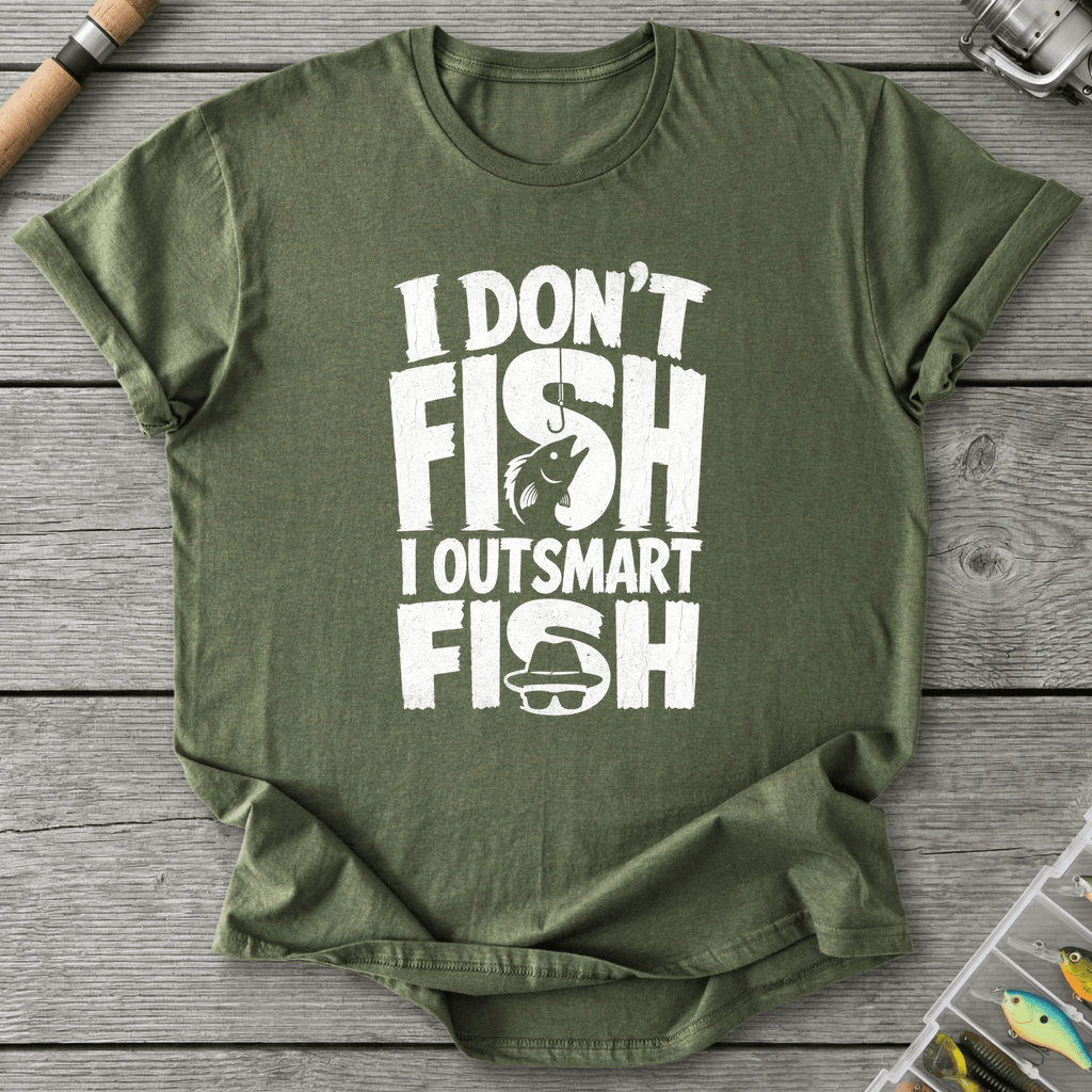 I Outsmart Fish T-Shirt in Military Green | River Giants Club