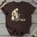 Ice Angler On Bucket T-Shirt in Dark Chocolate | River Giants Club