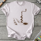 Ice Auger Bootprints T-Shirt in Ice Grey | River Giants Club