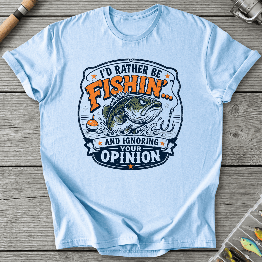 Ignore Your Opinion Fishing Ignoring Your Opinion T-Shirt in Light Blue | River Giants Club