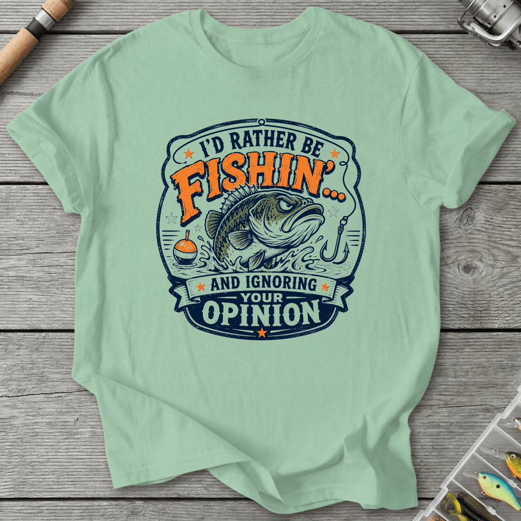 Ignore Your Opinion Fishing Ignoring Your Opinion T-Shirt in Mint Green | River Giants Club