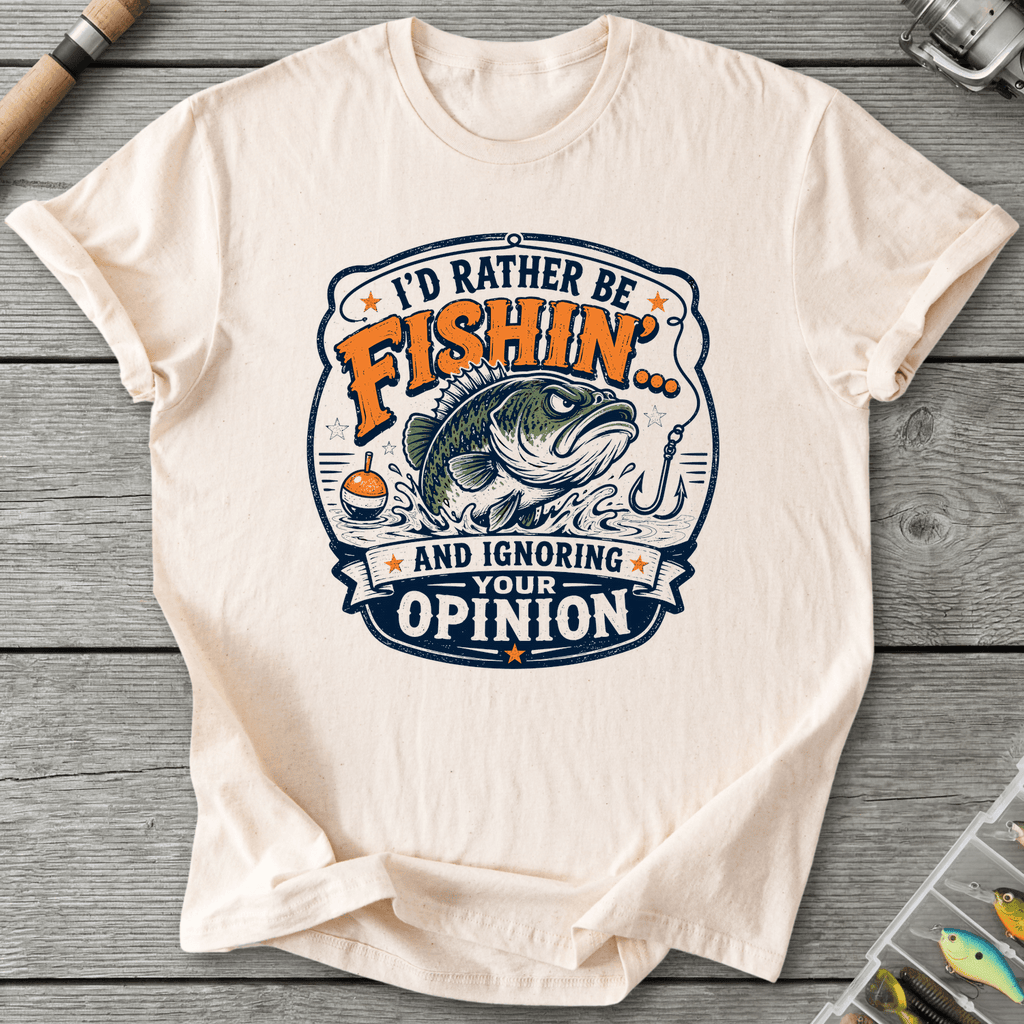 Ignore Your Opinion Fishing Ignoring Your Opinion T-Shirt in Natural | River Giants Club