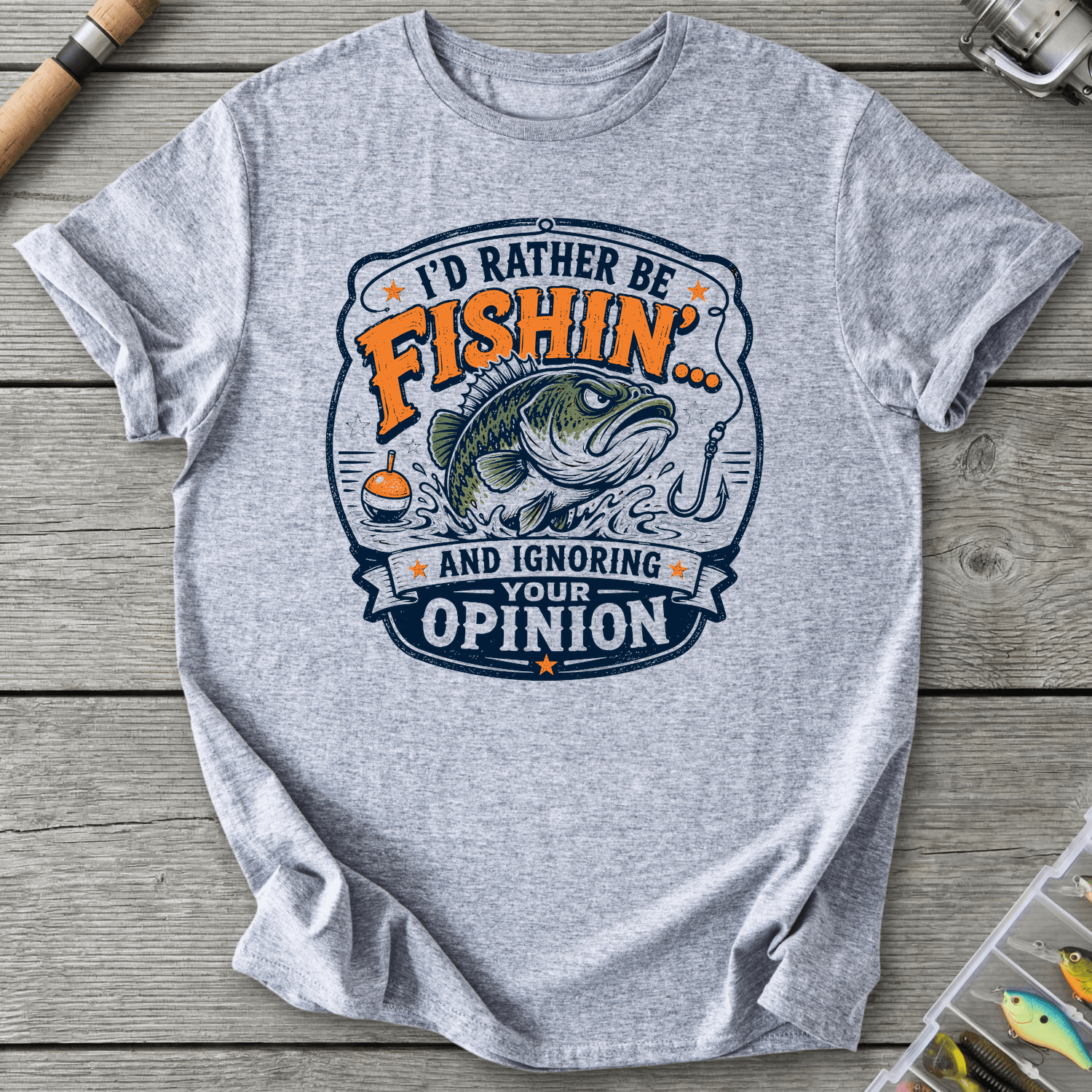 Ignore Your Opinion Fishing Ignoring Your Opinion T-Shirt in Sport Grey | River Giants Club