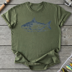 Indigo Mekong Giant Catfish T-Shirt in Military Green | River Giants Club