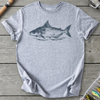 Indigo Mekong Giant Catfish T-Shirt in Sport Grey | River Giants Club