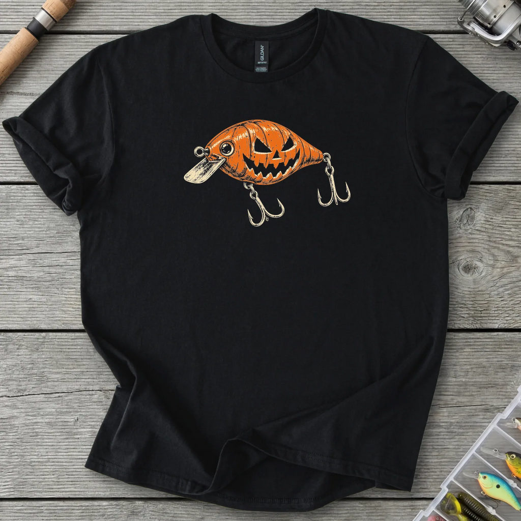 Jack O Lantern Crankbait T-Shirt in Black | River Giants Club