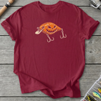 Jack O Lantern Crankbait T-Shirt in Cardinal Red | River Giants Club