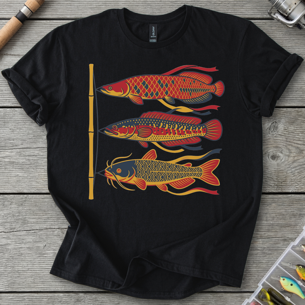 Japanese Windsocks River Giants T-Shirt in Black | River Giants Club
