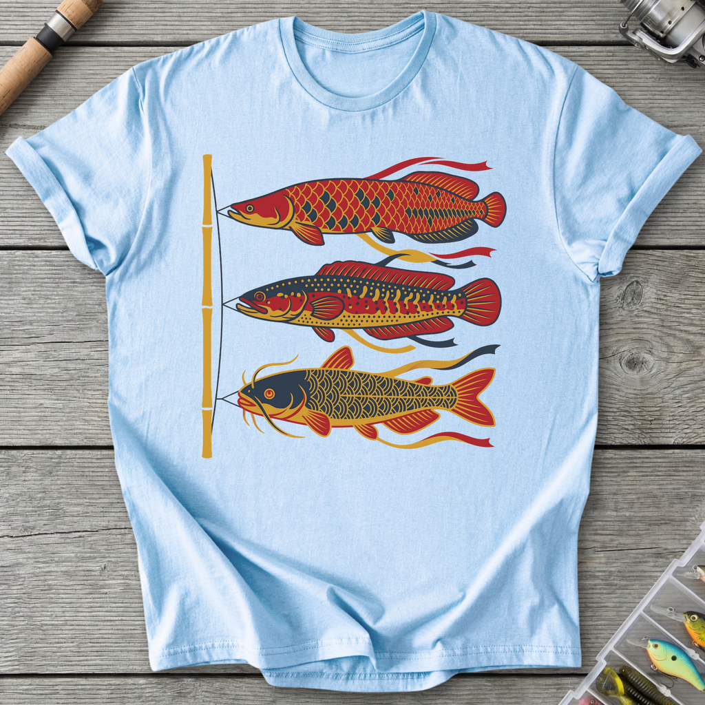Japanese Windsocks River Giants T-Shirt in Light Blue | River Giants Club