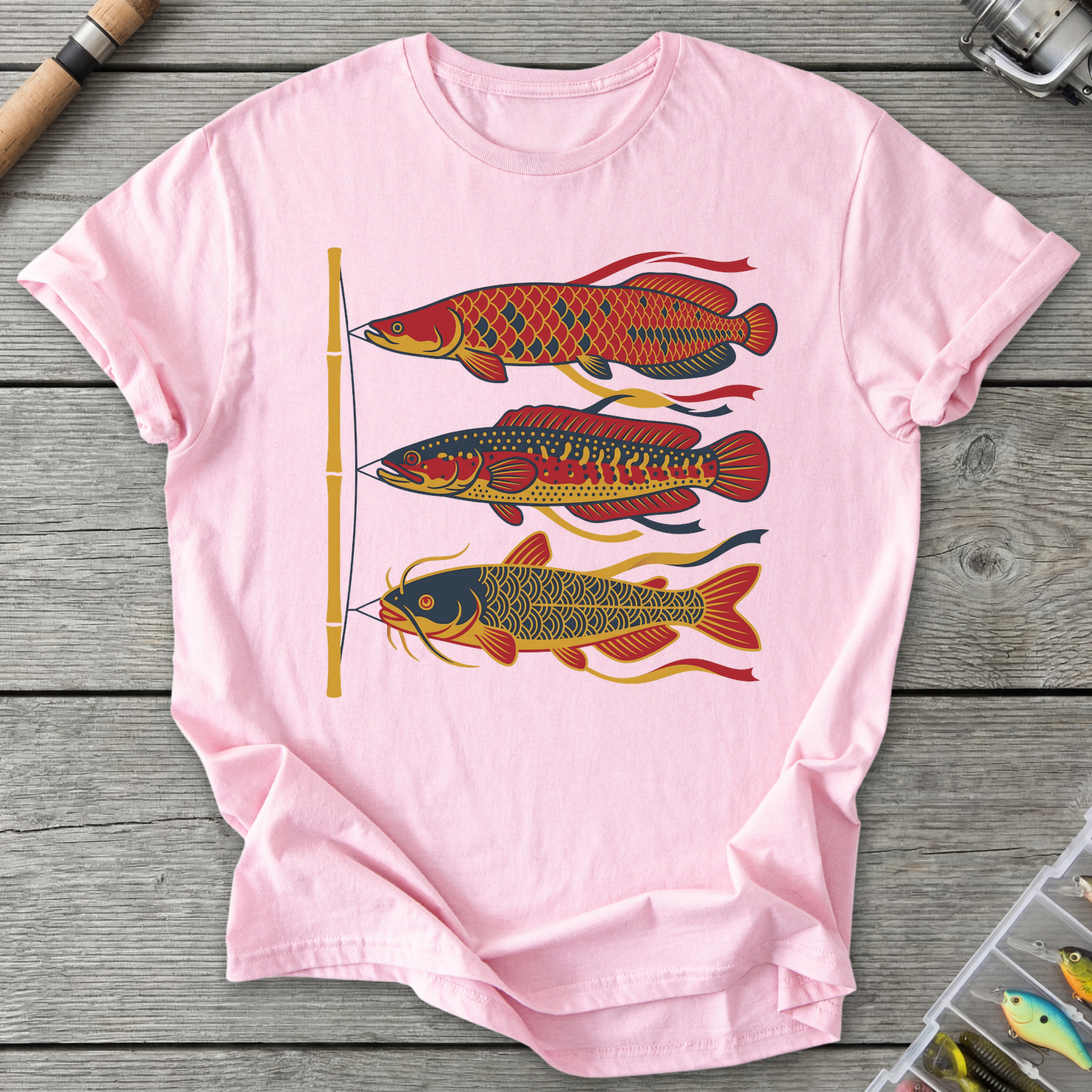 Japanese Windsocks River Giants T-Shirt in Light Pink | River Giants Club
