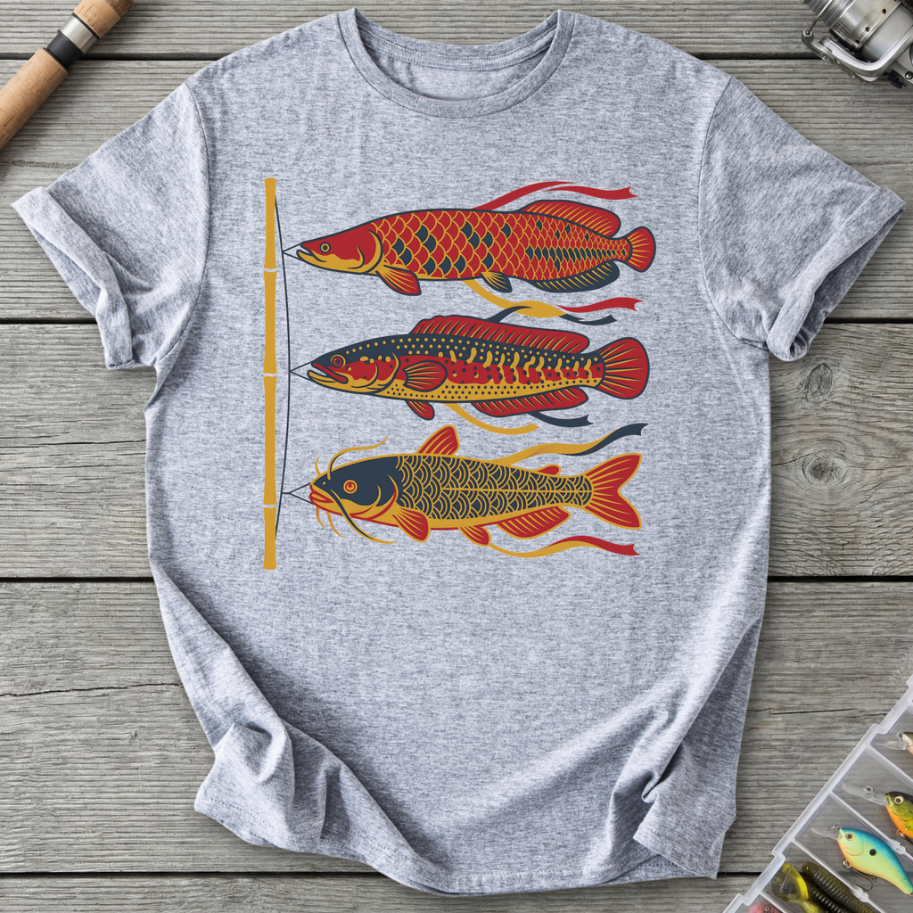 Japanese Windsocks River Giants T-Shirt in Sport Grey | River Giants Club