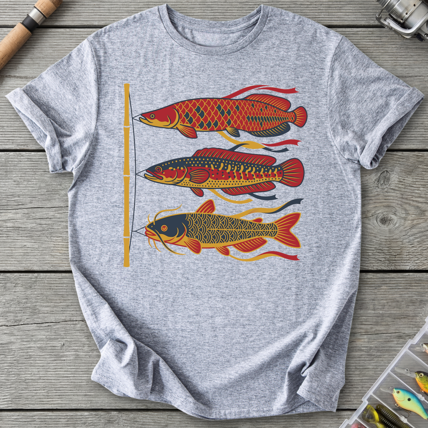 Japanese Windsocks River Giants T-Shirt in Sport Grey | River Giants Club