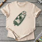 Jon Boat Fishing T-Shirt in Sand | River Giants Club