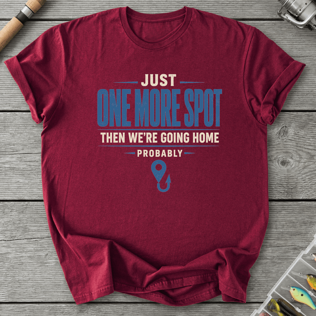 Just One More Spot T-Shirt in Maroon | River Giants Club