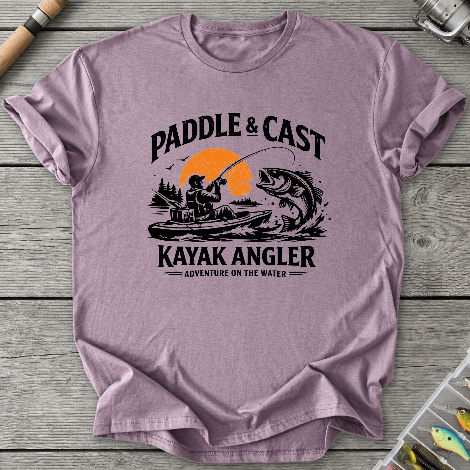 Kayak Angler Adventure T-Shirt in Paragon | River Giants Club