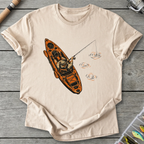 Kayak Angler Off Duty T-Shirt in Sand | River Giants Club