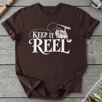 Keep It Reel T-Shirt in Dark Chocolate | River Giants Club