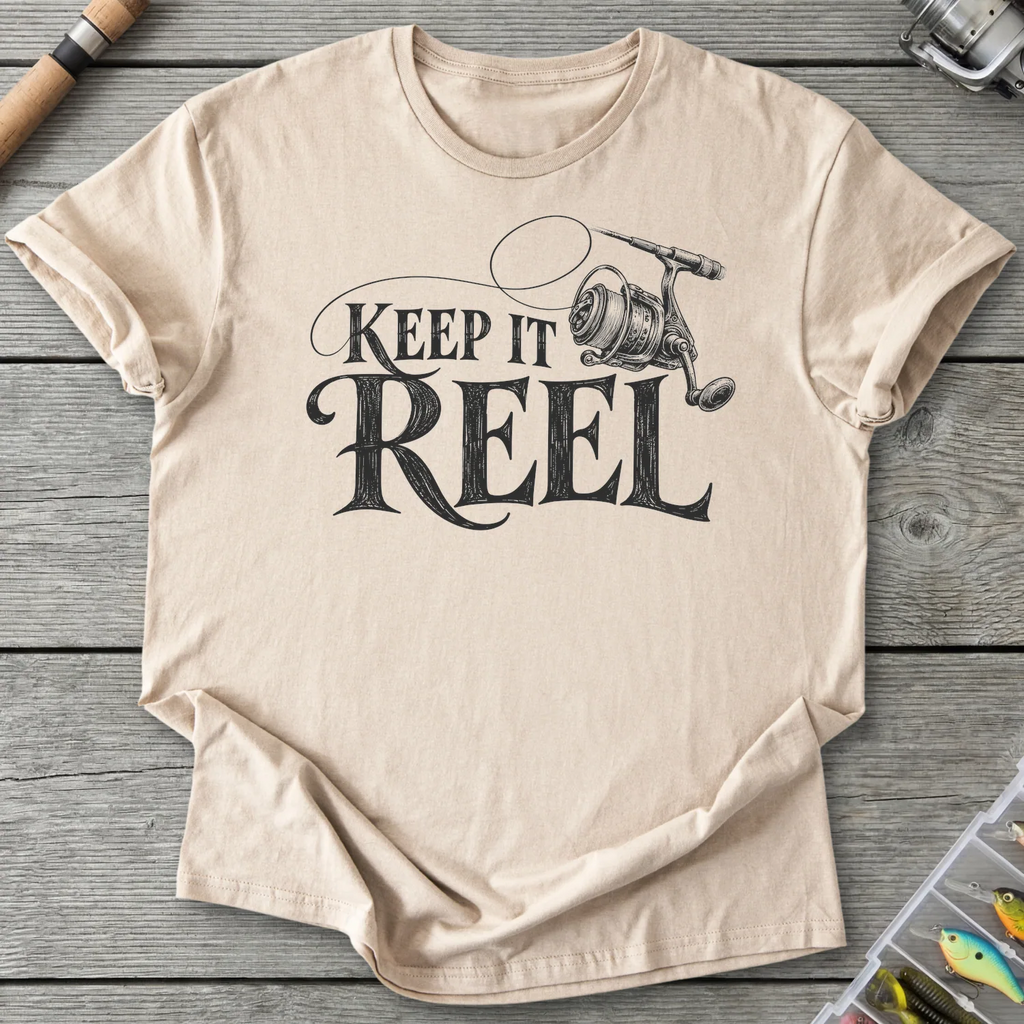 Keep It Reel T-Shirt in Sand | River Giants Club