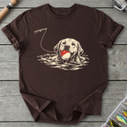 Labrador Bobber Fetch T-Shirt in Dark Chocolate | River Giants Club