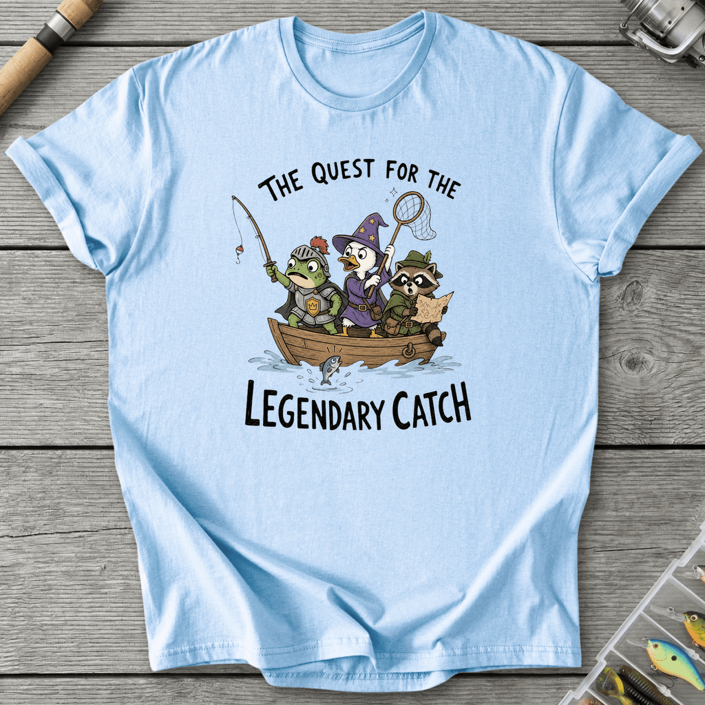 Legendary Catch Fantasy Fishing T-Shirt in Light Blue | River Giants Club