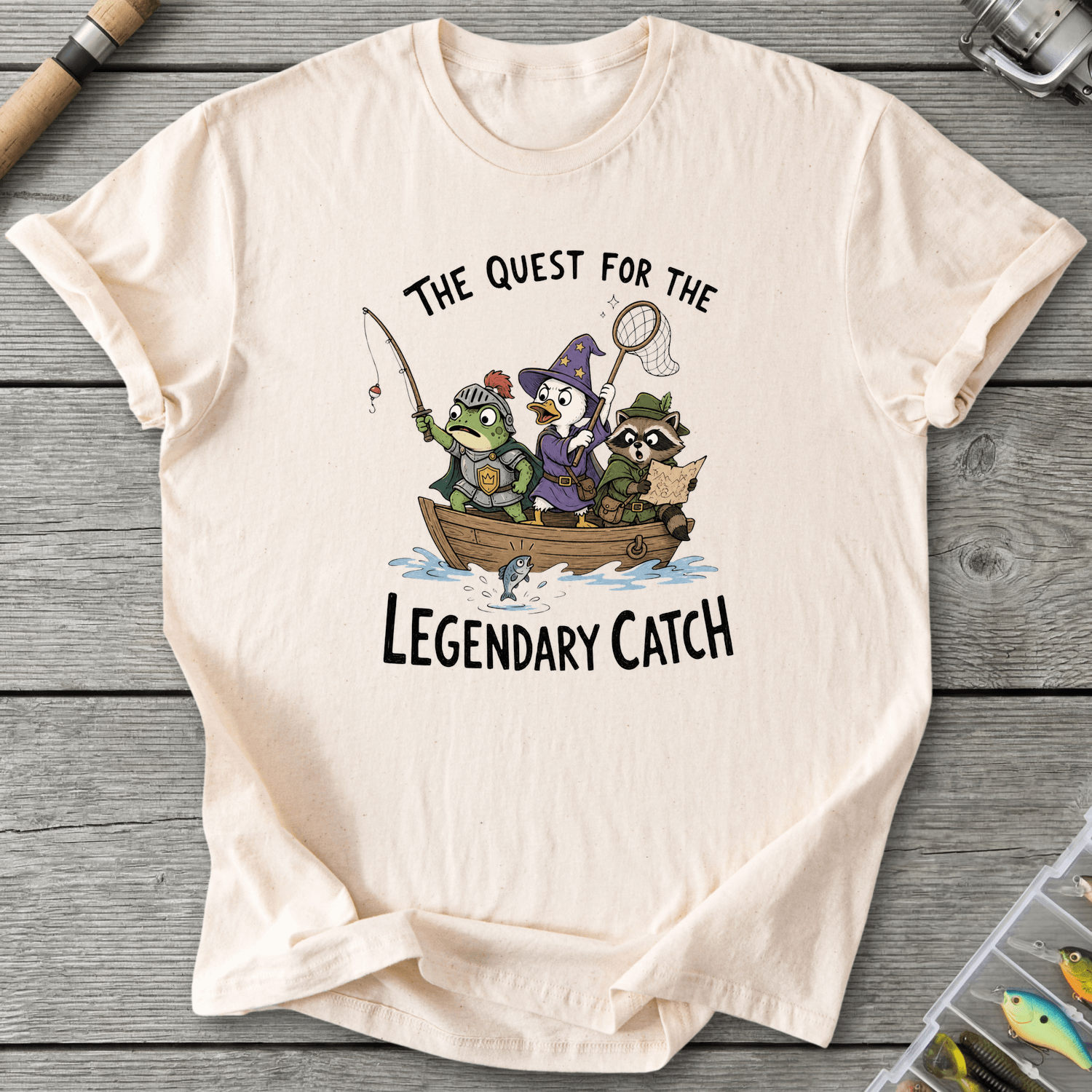 Legendary Catch Fantasy Fishing T-Shirt in Natural | River Giants Club