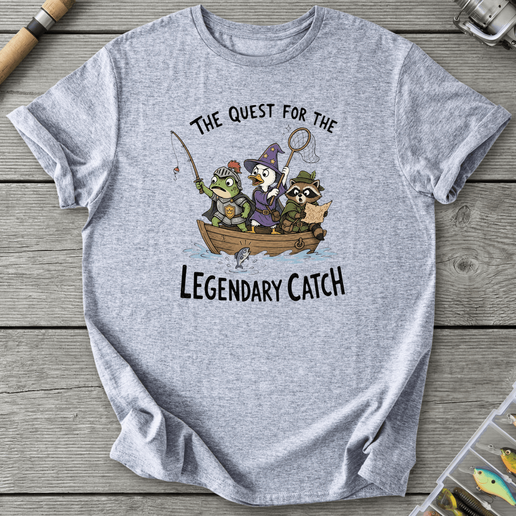 Legendary Catch Fantasy Fishing T-Shirt in Sport Grey | River Giants Club