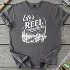 Life's a Reel Adventure T-Shirt in Charcoal | River Giants Club