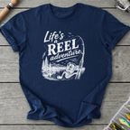 Life's a Reel Adventure T-Shirt in Navy | River Giants Club