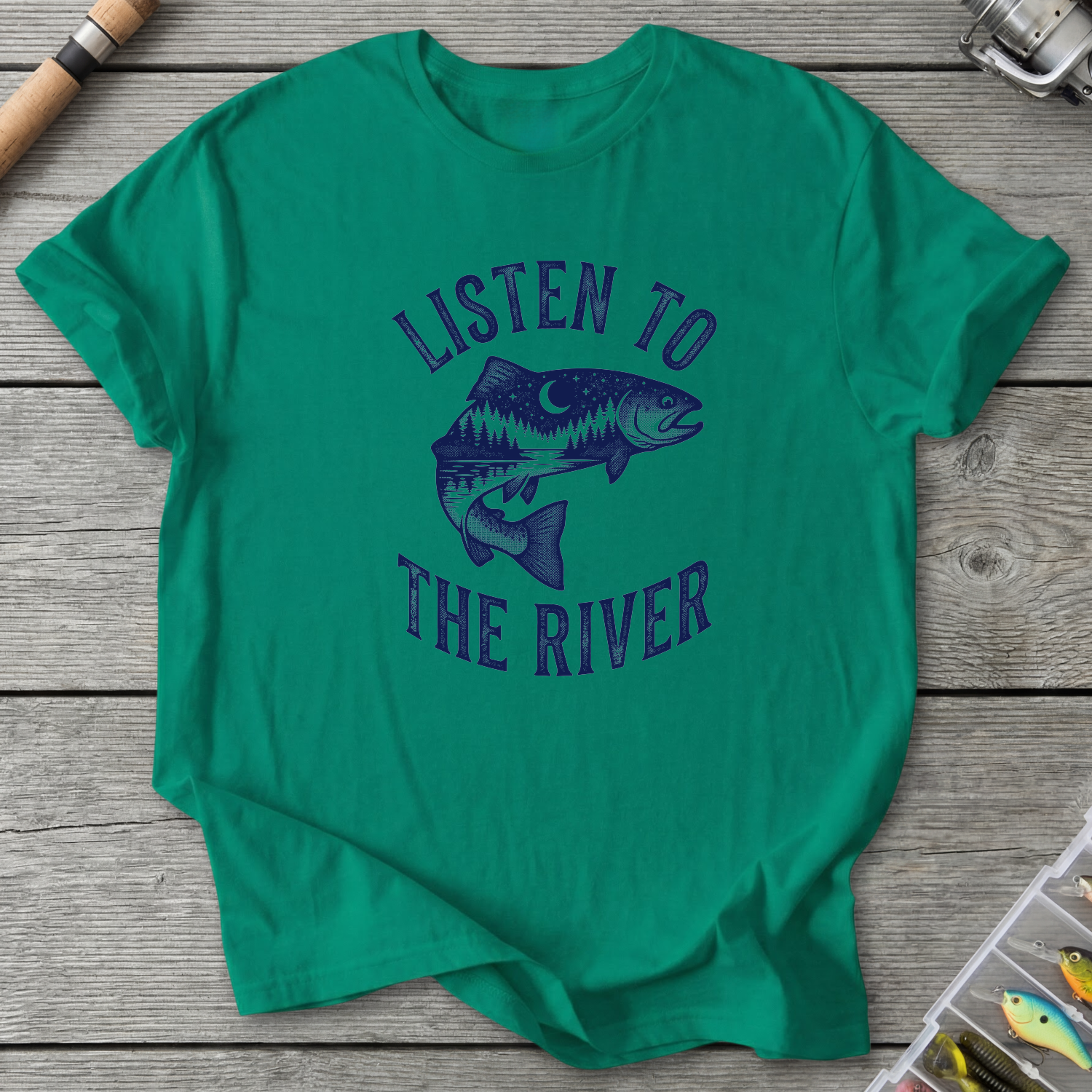Listen to the River T-Shirt in Kelly Green | River Giants Club