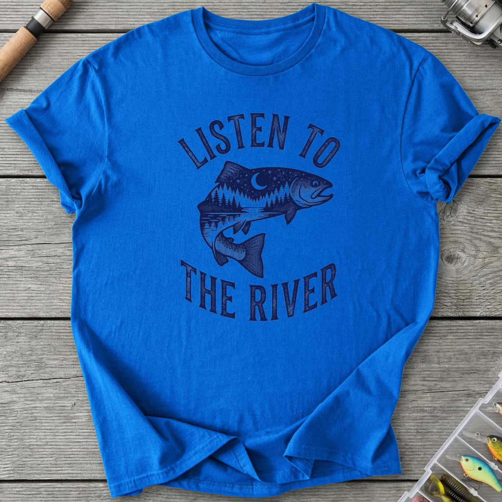 Listen to the River T-Shirt in Royal | River Giants Club