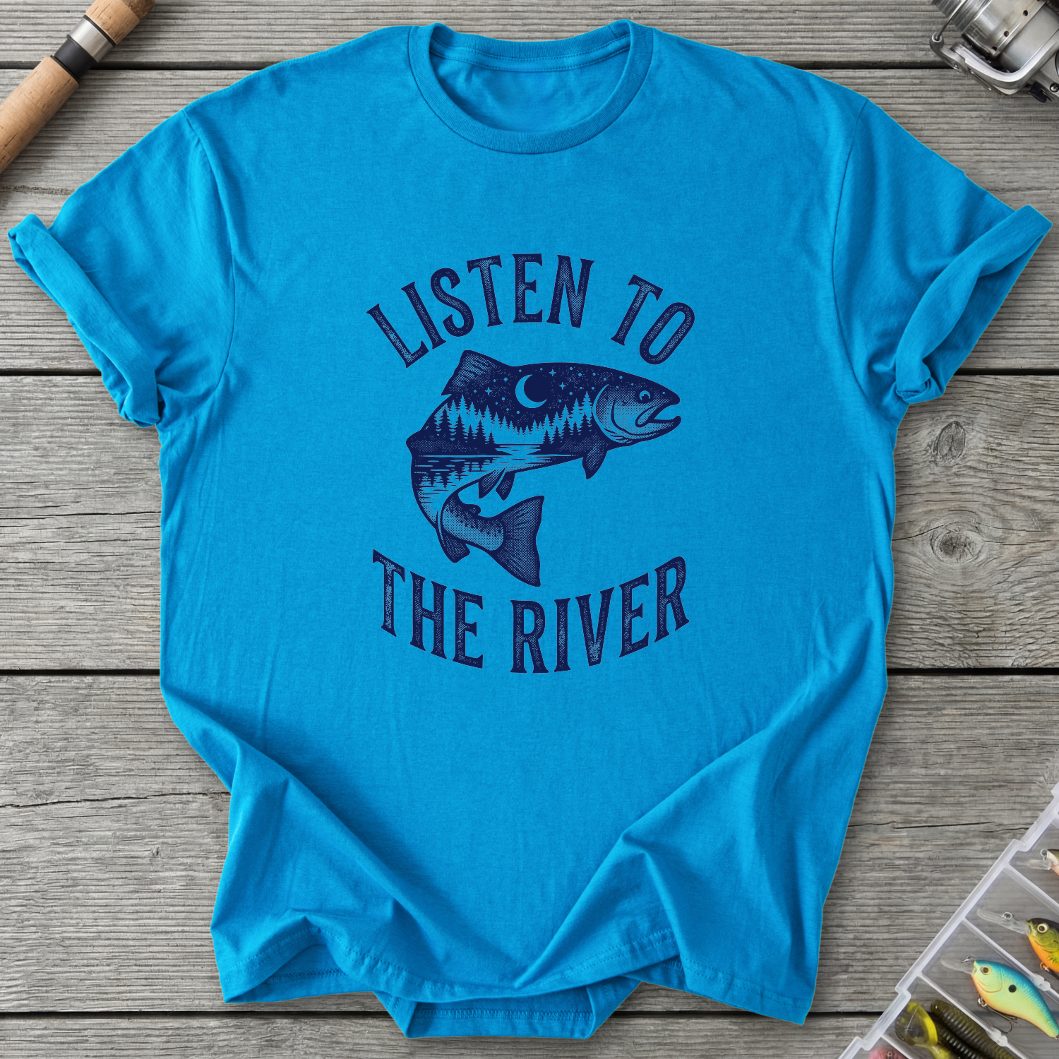 Listen to the River T-Shirt in Sapphire | River Giants Club