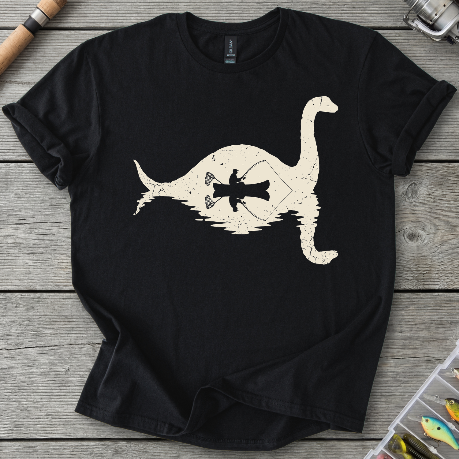Loch Ness Fishing T-Shirt in Black | River Giants Club