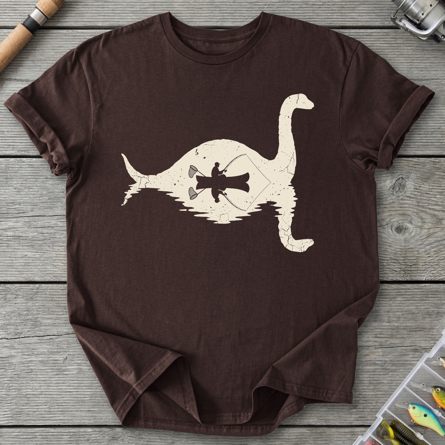 Loch Ness Fishing T-Shirt in Dark Chocolate | River Giants Club