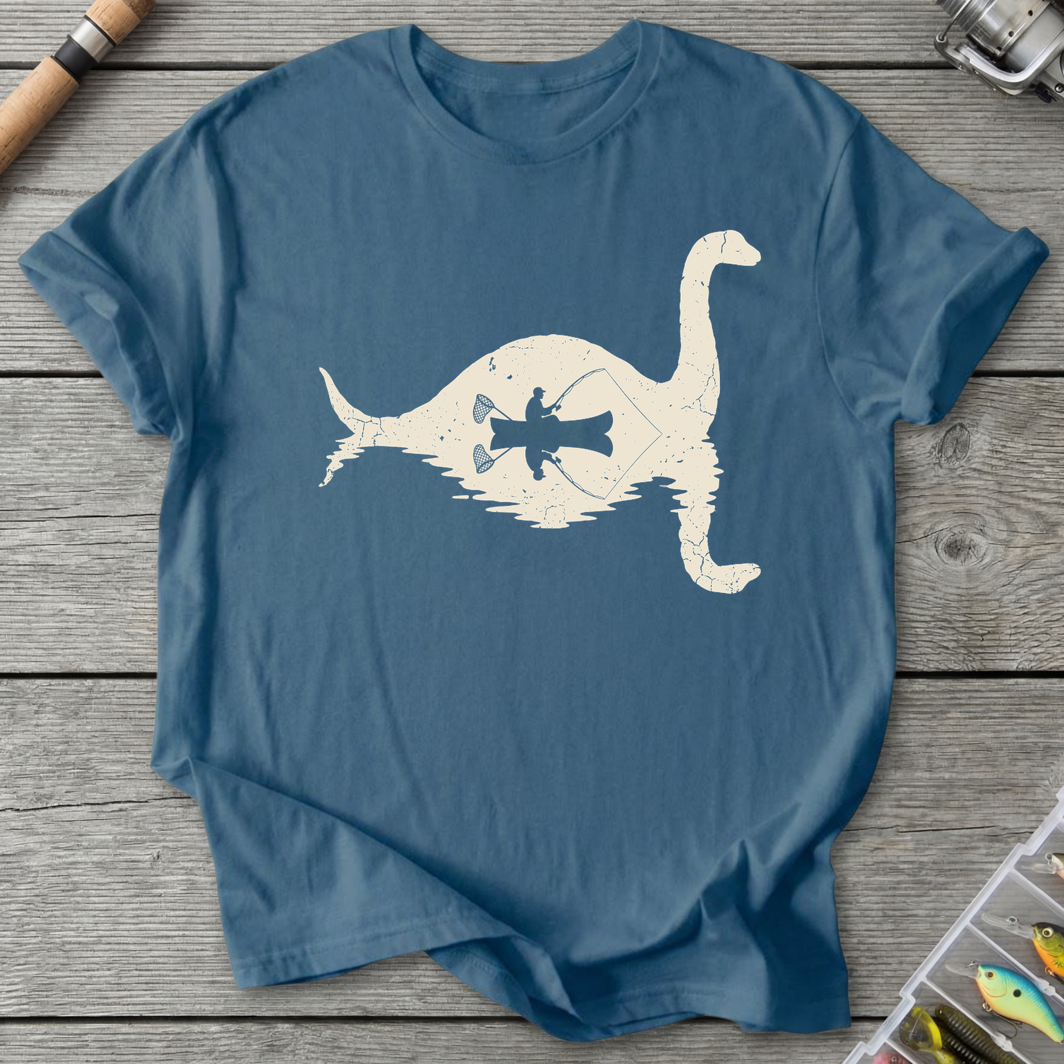 Loch Ness Fishing T-Shirt in Indigo Blue | River Giants Club