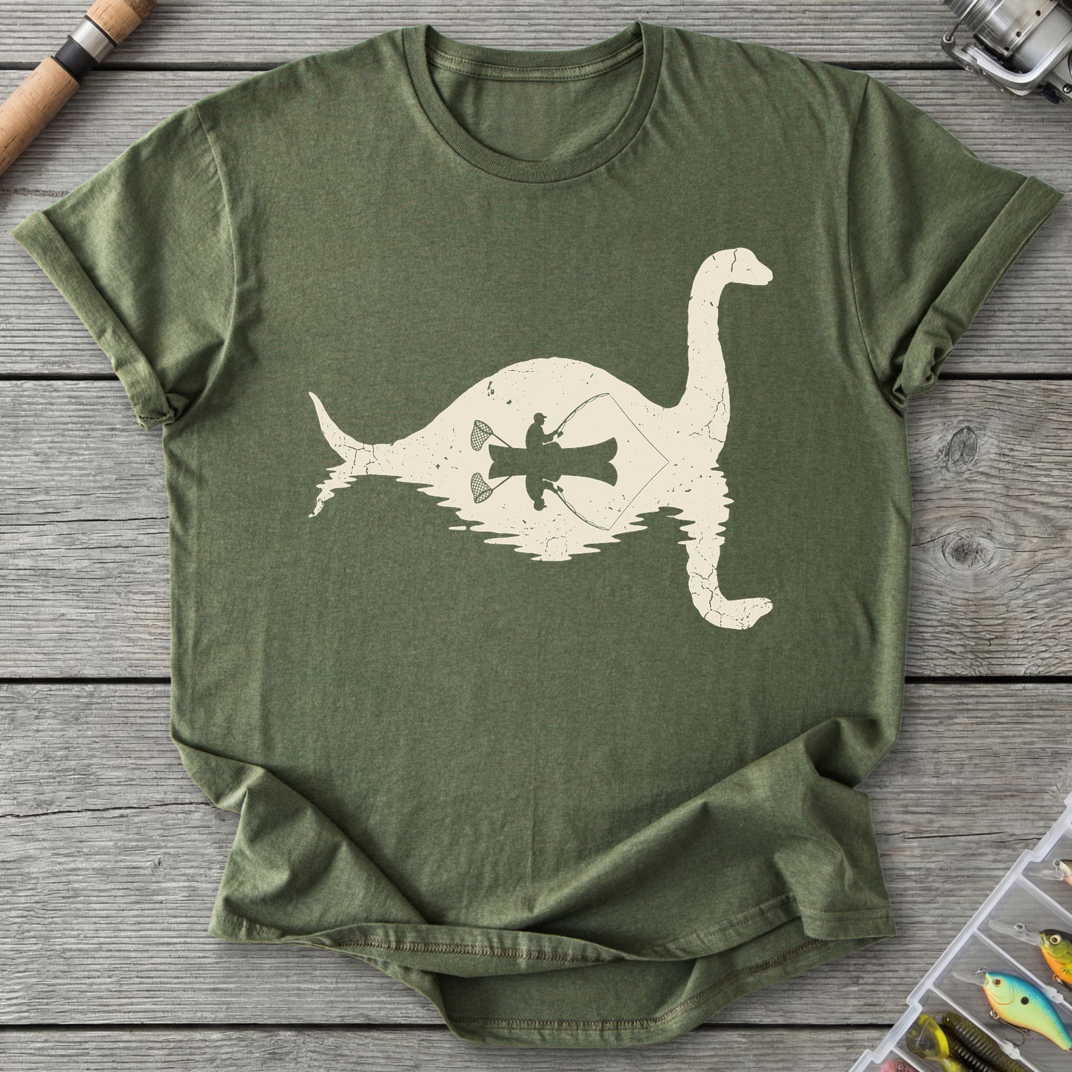 Loch Ness Fishing T-Shirt in Military Green | River Giants Club