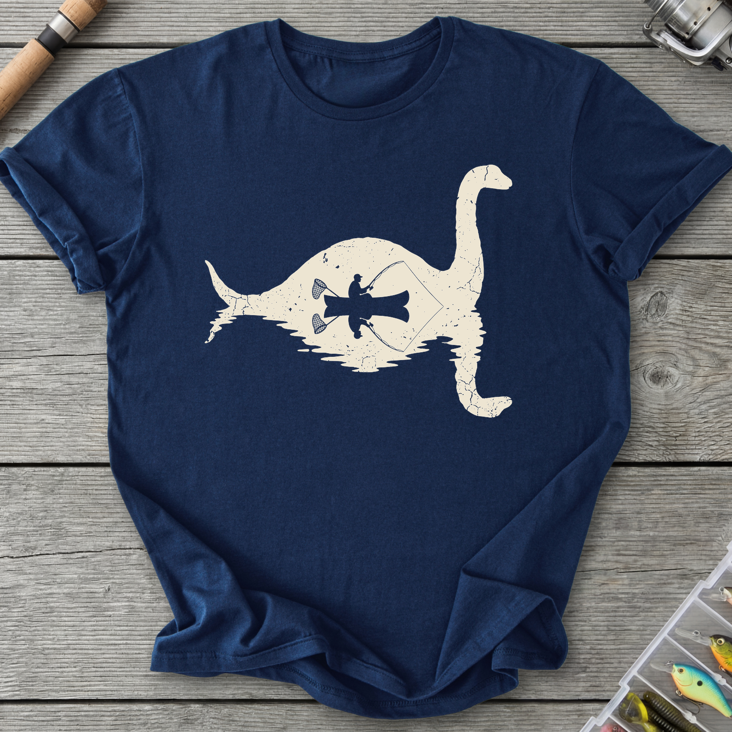 Loch Ness Fishing T-Shirt in Navy | River Giants Club