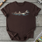 Longtail Boat Fishing T-Shirt in Dark Chocolate | River Giants Club